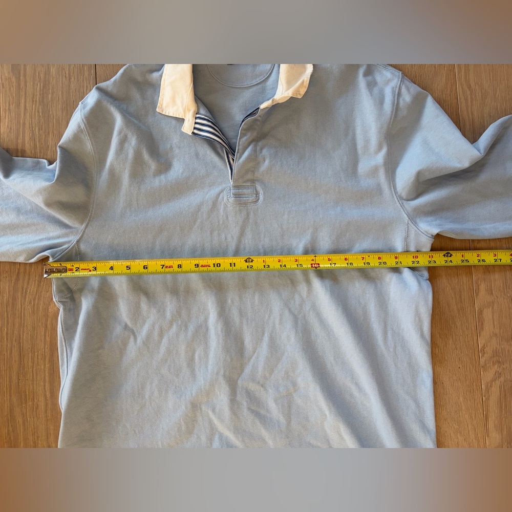 J.Crew long-sleeve rugby polo shirt vintage oarsman style - size large - Picture 6 of 9